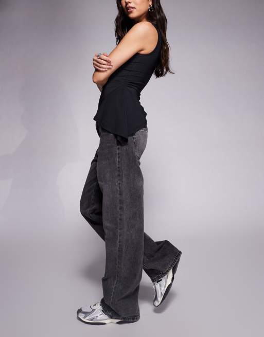 River Island - Jeans dritti comodi neri, 2 di 5