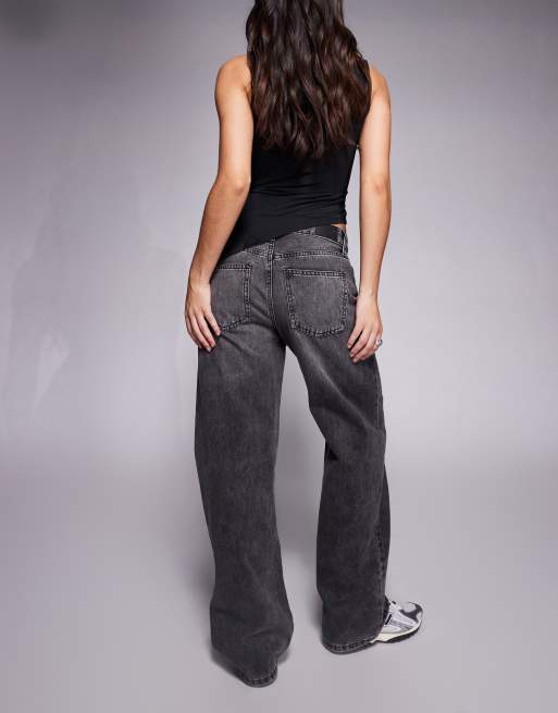 River Island - Jeans dritti comodi neri, 3 di 5