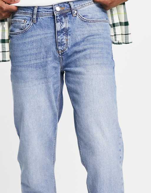 River Island - Jeans dritti lavaggio blu chiaro, 3 di 4