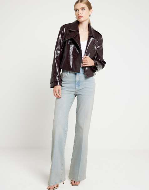 River Island – Jeans med vida ben och ljusblå tvätt - view 1