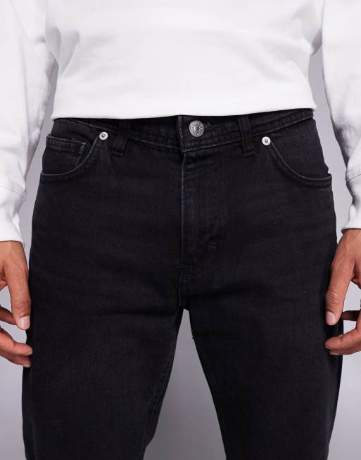 River Island - Jeans met rechte pijpen in zwart met wassing, 4 van 5