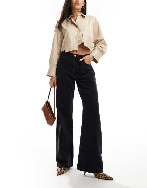River Island - Jeans met rechte pijpen in zwart - view 1