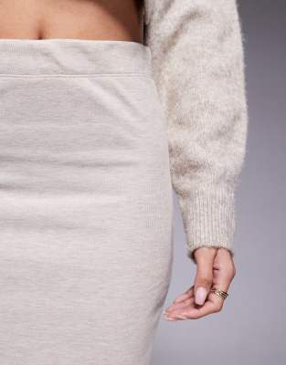 RIVER ISLAND JERSEY RIB MIDI SKIRT 