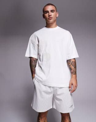 River Island Jersey Shorts In White