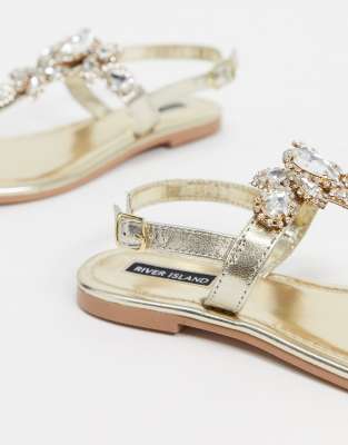 River island jewel sandals store