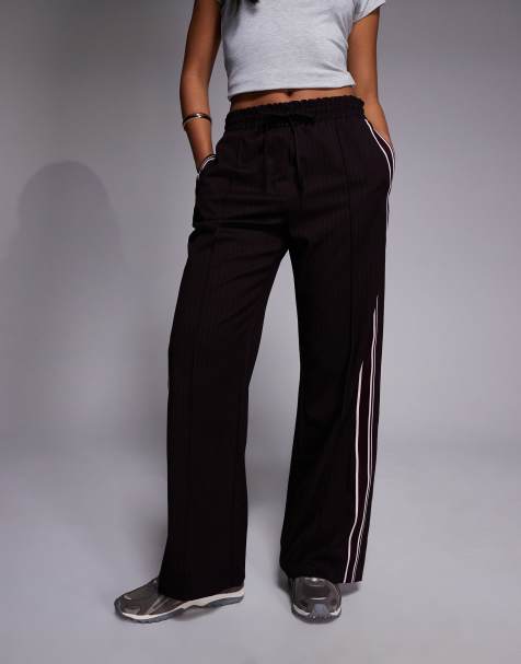 River Island - Joggers sartoriali rosso scuro gessati a quadri - view 1