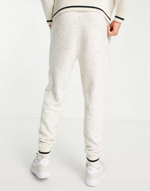 River Island - Joggingbroek in collegestijl in ecru, 2 van 4