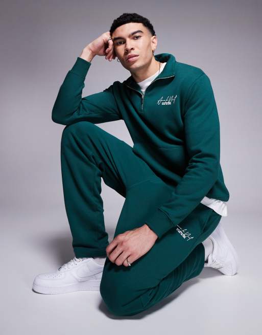 River Island – Jogginghose in Grün mit „Ame Le Nuit“-Schriftzug, Kombiteil, 2 von 5