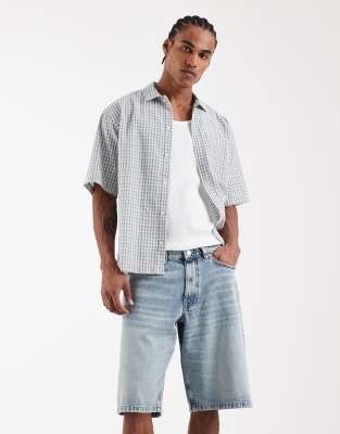 River Island jorts in light denim light blue 13190₽