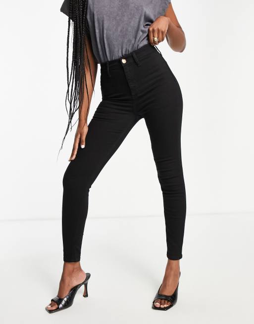 Women's high rise store black skinny jeans