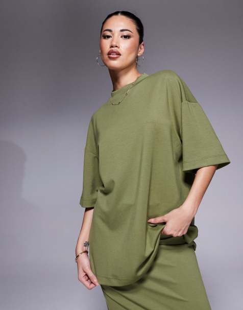 River Island - Kakigrøn oversized T-shirt - view 1