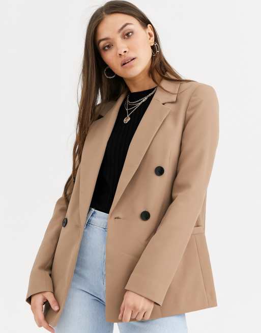 River Island – Kamelfärgad, klassisk blazer