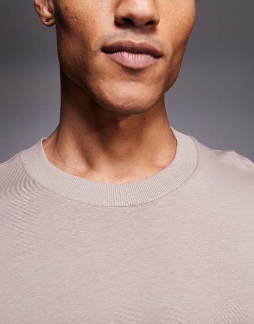 River Island – Kamiennobeżowy T-shirt oversize o pudełkowym kroju, 5 z 5