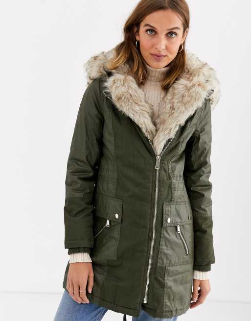 River island clearance khaki parka