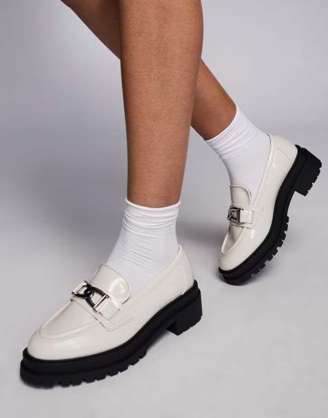 River Island – Klobige Loafer in Creme - view 1