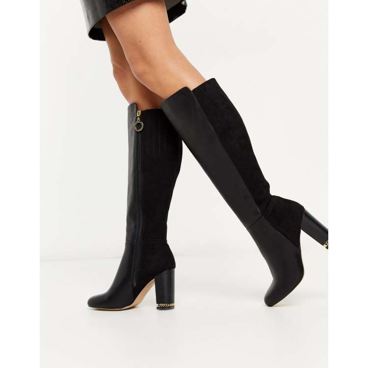 River island black store boots womens