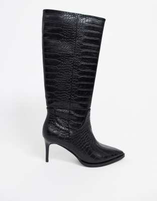 river island black croc boots