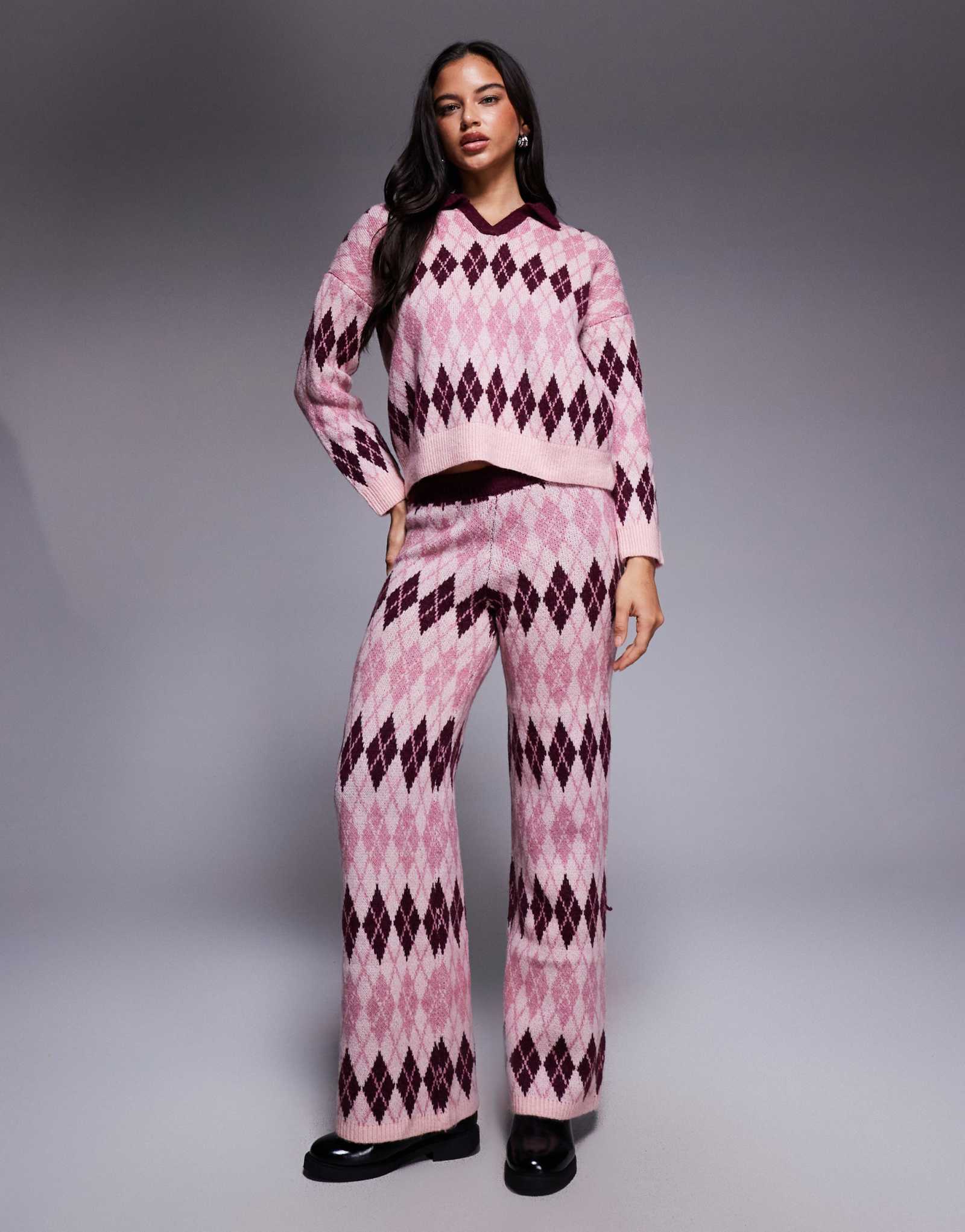 Трикотажные брюки River Island с принтом 