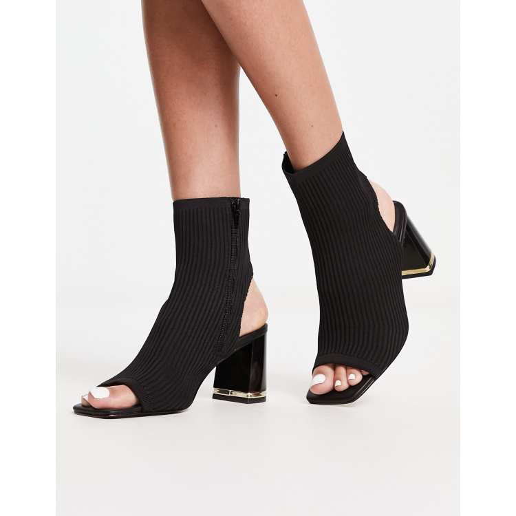 Peep toe cheap booties low heel