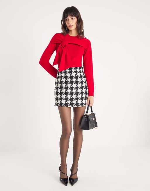 River Island Knit long sleeve bow jumper in red, 2 of 4