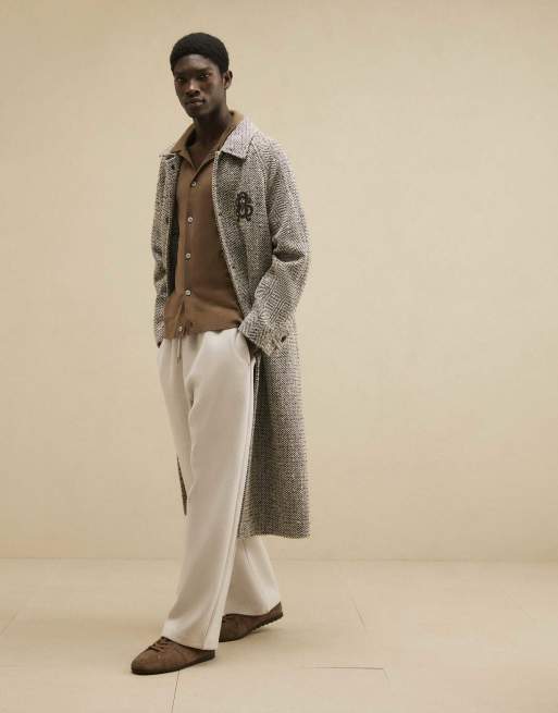 River Island Knit long sleeve cardigan in brown, 3 of 4