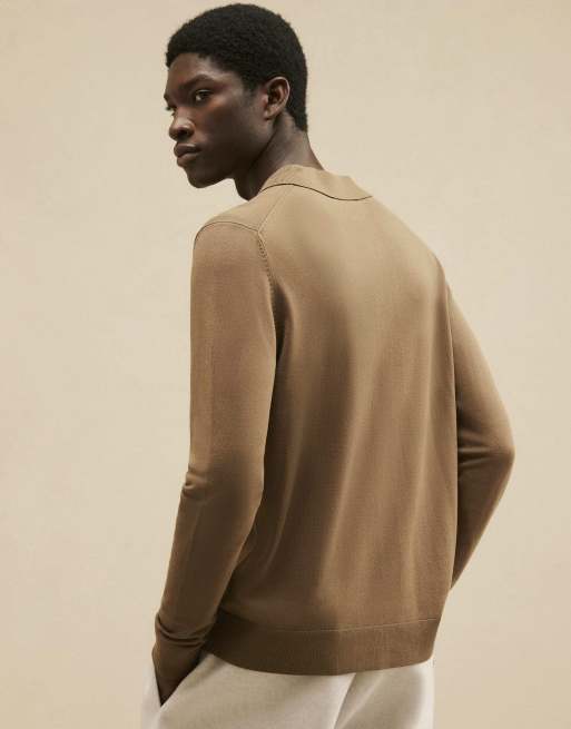 River Island Knit long sleeve cardigan in brown, 4 of 4