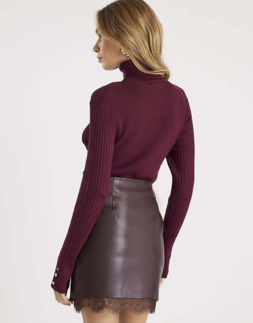 Haut Femme River Island - Couleur Aubergine, Manches Longues - Taille 14 - Neuf Sans étiquette (avec Stretch)