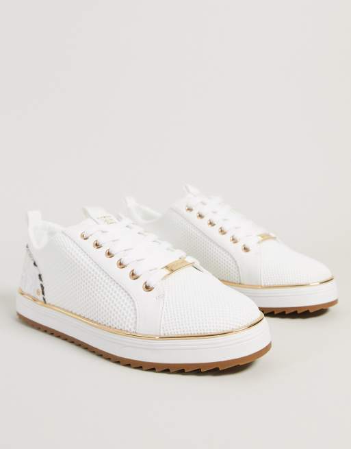 river island white trainers womens