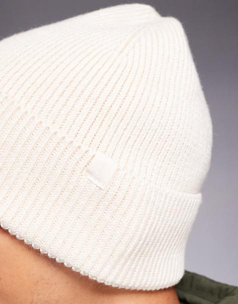 River Island knitted beanie in ecru - view 2