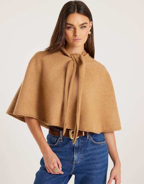 River Island Knitted cape in brown - light - view 1