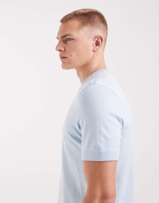 River Island knitted t-shirt in blue, 4 of 5