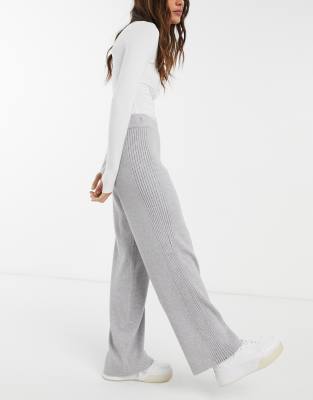 grey straight leg trousers womens