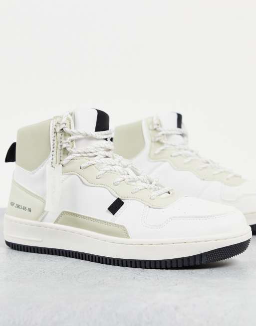 River Island – Knöchelhohe Sneaker in Weiß