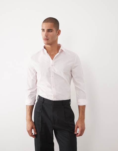 River Island koszula slim fit w jasnoróżowym kolorze - view 1