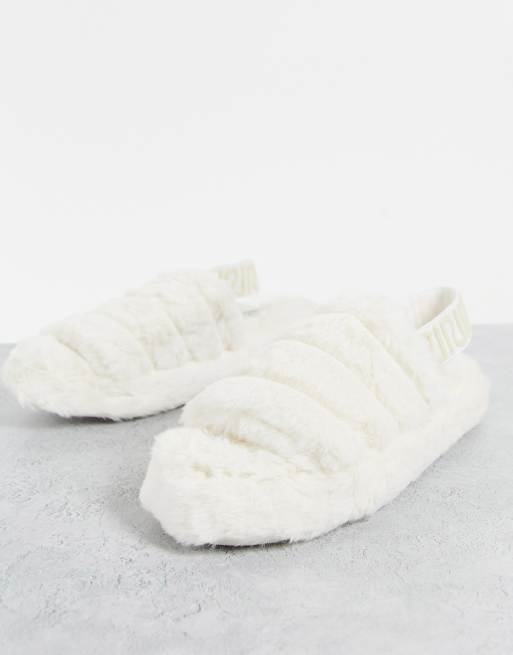 River Island – Krämfärgade flatformtofflor