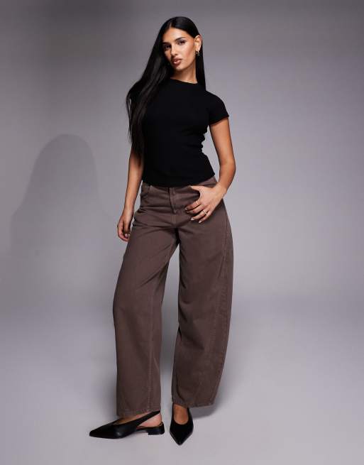 River Island – Kurzärmliges, geripptes Oberteil in Schwarz, 2 von 4