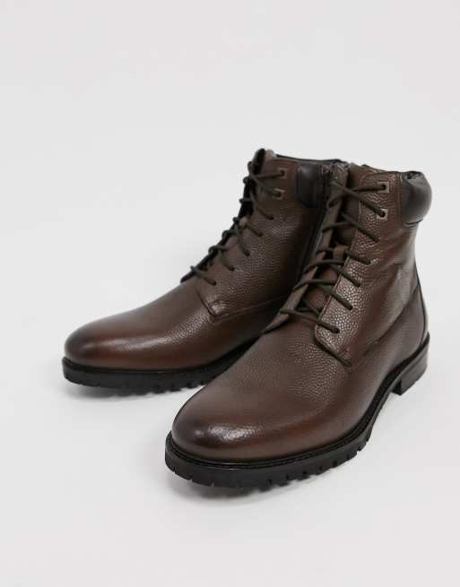 River Island - Laarzen in getextureerd leer