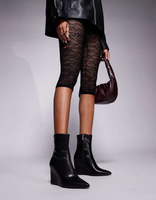 River Island Laarzen met sleehak in zwart ASOS