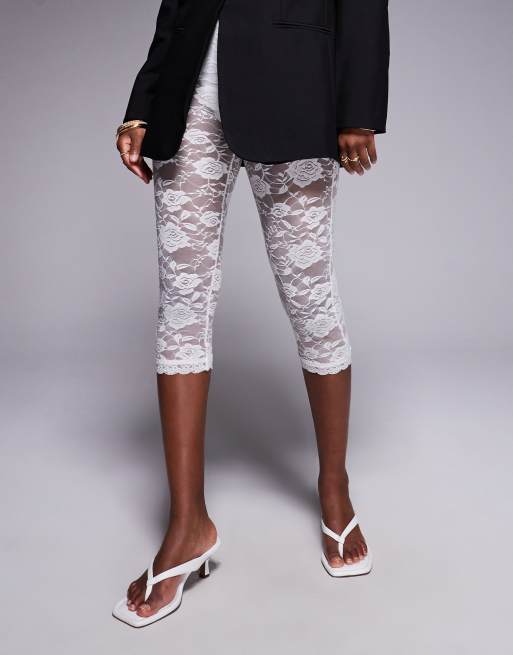 River Island lace capris in white, 3 of 5
