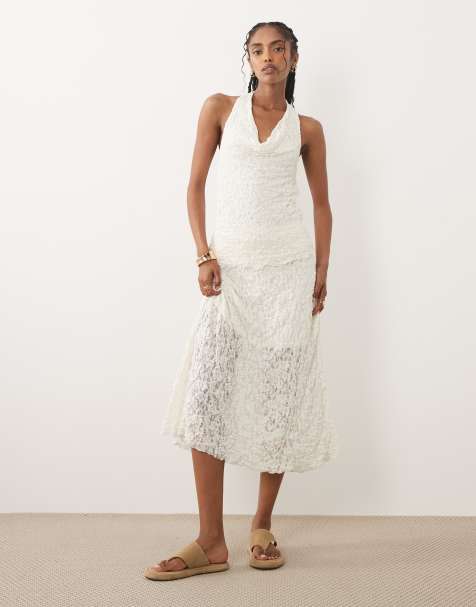 River Island lace co-ord in cream - view 1