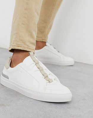 River Island lace cupsole sneakers in white