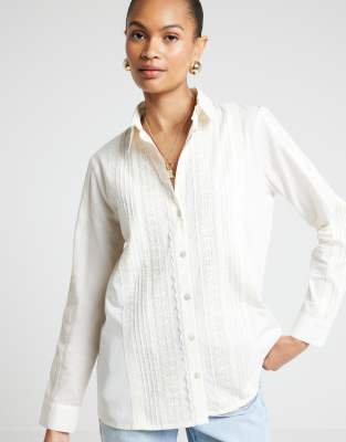 Shop River Island Lace panel shirt Online – Trendy & Affordable Fashion