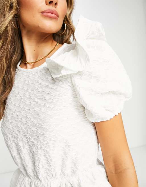 River island best sale white peplum top