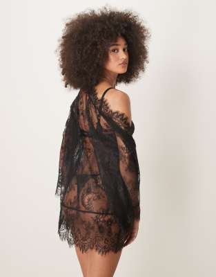 RIVER ISLAND LACE SHORT ROBE 
