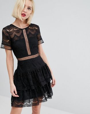 River Island Lace Tiered Dress | ASOS