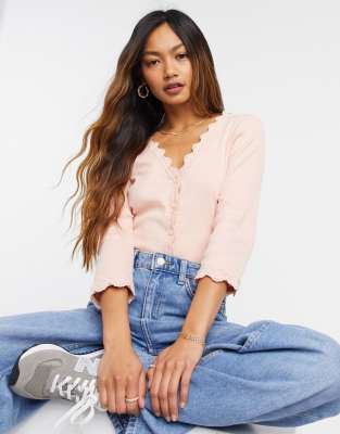 river island pink cardigan