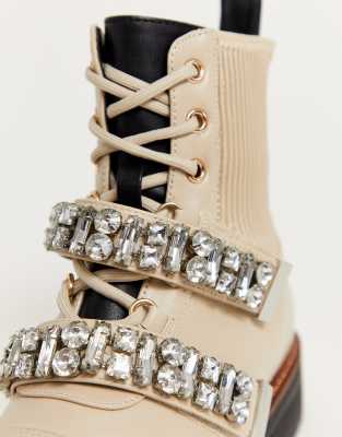 cream biker boots
