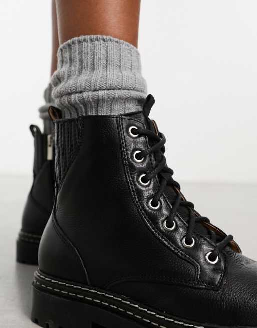 River island lace up ankle sale boots