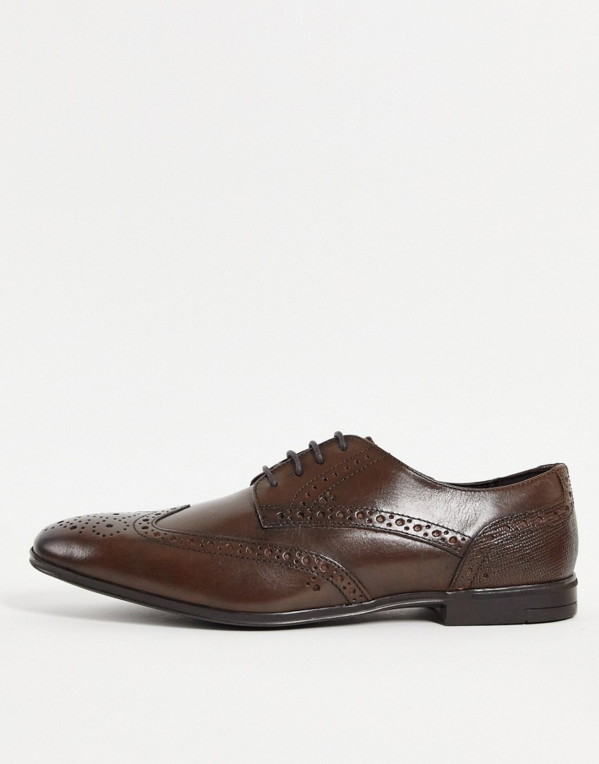 River Island lace up brogue in brown