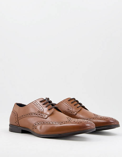 River Island lace-up derby in brown